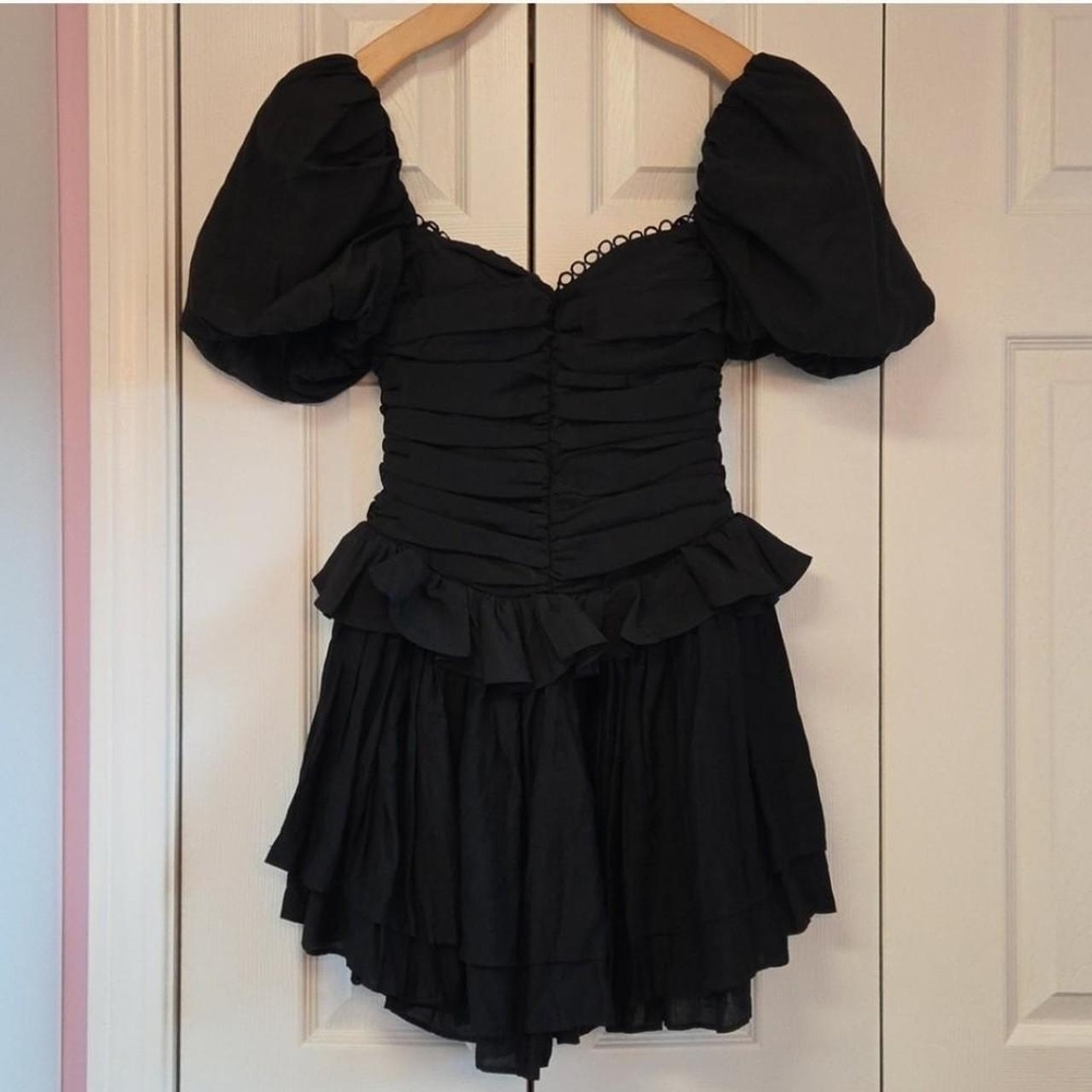 Romantic Goth Coquette A-line Ruffle Mini Dress-- Asian Size XS - Picture 2 of 8